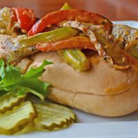 Philly Cheezesteak at Ellicottville Brewing Company in Fredonia