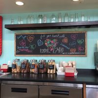 Behind the counter at Lick Honest Ice Creams in San Antonio