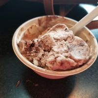 Peanut butter brownie ice cream in a cup, vegan! at Lick Honest Ice Creams in San Antonio