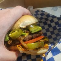 Southwest burger! at Cake Thieves in San Antonio