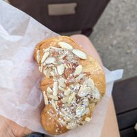 Almond croissant at Cake Thieves in San Antonio