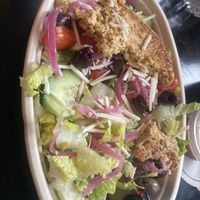 “Vegan Mediterranean salad"  at NU Kitchen in Somerville
