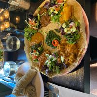 Enjera veganistisch  at Mooshka in Amsterdam