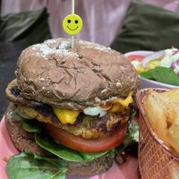 Middle eastern burger  at Mooshka in Amsterdam