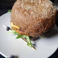 Middle eastern burger at Mooshka in Amsterdam