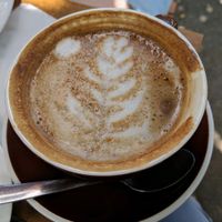 Almond latte at Brown Sugar Cafe in Taihape