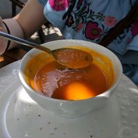 tomato and pumpkin soup at Brown Sugar Cafe in Taihape