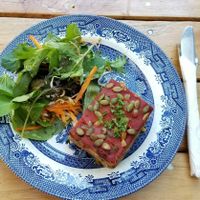 Vegan lasagne & side salad - Yum! at Brown Sugar Cafe in Taihape