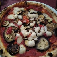 Pizza with rice based mozerella at Le Agavi in Trieste