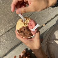 Chocolate, Tomate de Arbol (tamarillo) and Guayaba (Guava) at Gelateria Tramonti in Cartagena