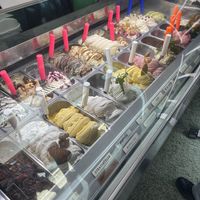 front row is all vegan!  at Gelateria Tramonti in Cartagena