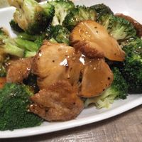 Lion's mane mushroom in black pepper sauce (half eaten)  at Vegetarian Kitchen 素食園坊 in Hong Kong Island