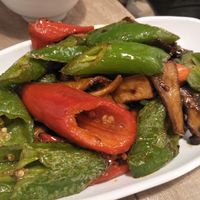 Mixed mushrooms and peppers at Vegetarian Kitchen 素食園坊 in Hong Kong Island