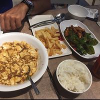 spicy tofu, mushroom and hot peppers dish  at Vegetarian Kitchen 素食園坊 in Hong Kong Island