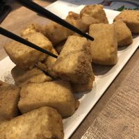 Salt and pepper fried tofu. at Vegetarian Kitchen 素食園坊 in Hong Kong Island
