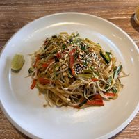 Pad thai was okay, but not my favourite  at Bodhi Leaf Eatery in Denpasar