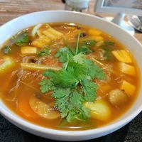 Tom Yum soup at Bodhi Leaf Eatery in Denpasar