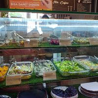 Different Salad bar  at Bodhi Leaf Eatery in Denpasar
