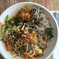 Salad bar items at Bodhi Leaf at Bodhi Leaf Eatery in Denpasar