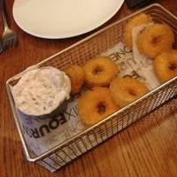 king oyster mushroom calamari at Four One Six (416) in Tel Aviv