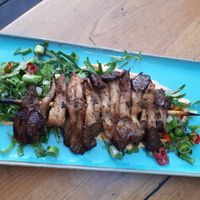 Korean BBQ mushrooms at Four One Six (416) in Tel Aviv
