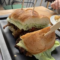 Their adorable sandwich. Huge portions!  at Four One Six (416) in Tel Aviv