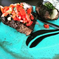The new butter steak (vegan ) at Four One Six (416) in Tel Aviv