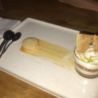 
Alfajores cookie with a lemon cream~ One of the yummiest desert I ever had in my life! at Four One Six (416) in Tel Aviv