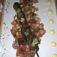 Steak in a platter at Four One Six (416) in Tel Aviv