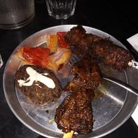 Vegan shish kebab & cutlet at Four One Six (416) in Tel Aviv