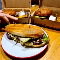 Happy 'tuna' sandwich. at Balans Bistro in Bratislava