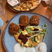 Seitan Medallions and Kubano Sandwich  at Balans Bistro in Bratislava