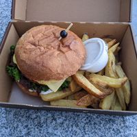 Tasty burger at Balans Bistro in Bratislava