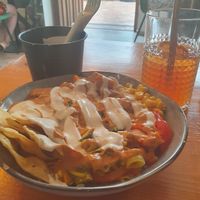 Burrito bowl and homemade lemonade at Balans Bistro in Bratislava