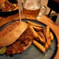 Vegan donner burger at Balans Bistro in Bratislava