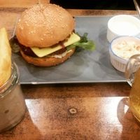 beetroot burger at Balans Bistro in Bratislava