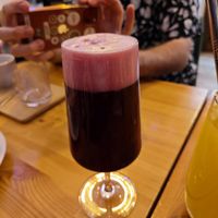 "Red Velvet" - Beer with homemade blackcurrant Syrup at Balans Bistro in Bratislava
