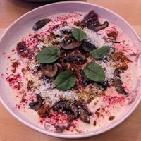 Ravioli with beetroot at Balans Bistro in Bratislava