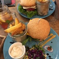 Delicious burgers!! at Balans Bistro in Bratislava