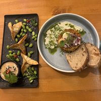 Gyoza and tartar  at Balans Bistro in Bratislava