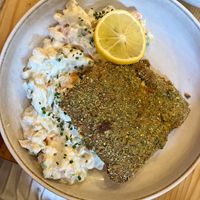 christmas menu - robi meat schnitzel  at Balans Bistro in Bratislava