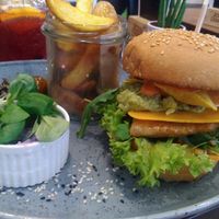 nachos burger  at Balans Bistro in Bratislava