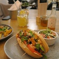 hot dog at Balans Bistro in Bratislava