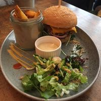 Burger at Balans Bistro in Bratislava