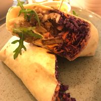 Seitan wrap at Balans Bistro in Bratislava