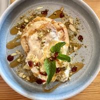 almond roll with espuma and glaze´  at Balans Bistro in Bratislava