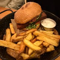 Balans burger with GF bun at Balans Bistro in Bratislava