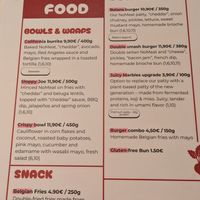 Lunch menu at Balans Bistro in Bratislava