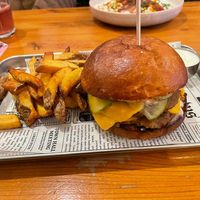 Dubble smash burger at Balans Bistro in Bratislava