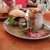 Yummy burger at Balans Bistro in Bratislava